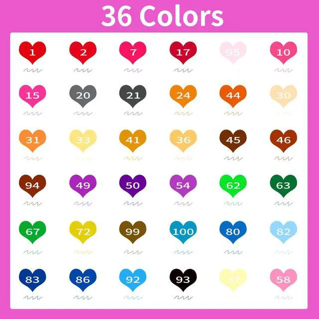 Alt view image 7 of 7 - 36 Dual Tip Brush Markers, Water-Based Art Pens, Adult Coloring