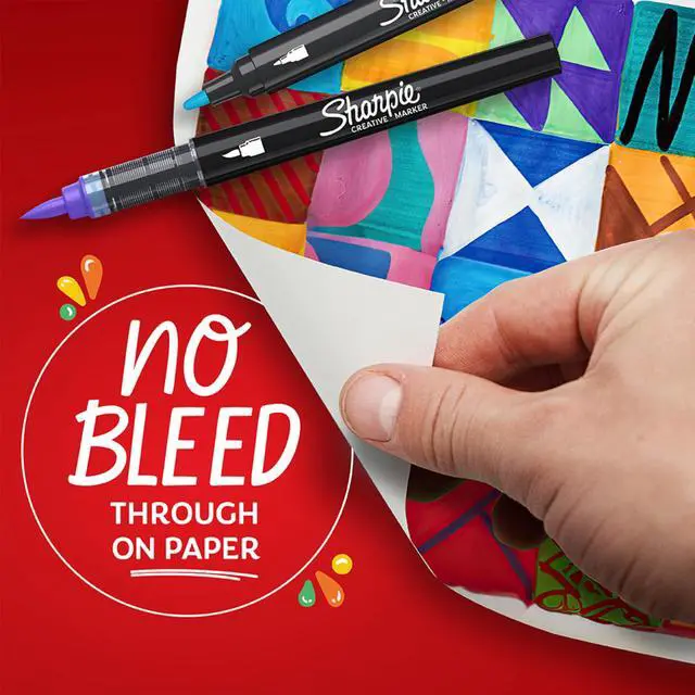 Alt view image 3 of 6 - Creative Markers, Combo Pack, Water-Based Acrylic, Bullet & Brush Tips, Assorted Colors Including Earth Tones, 24 Count - Works on Paper, Metal, Wood, Ceramic, Glass, Rock, Canvas
