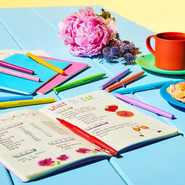 Alt view image 7 of 7 - Flair Sunday Brunch Scented Felt Tip Pens, Medium Point (0.7mm), 16 Count - For Journaling, Writing, Note-Taking, Fun Teacher Supplies