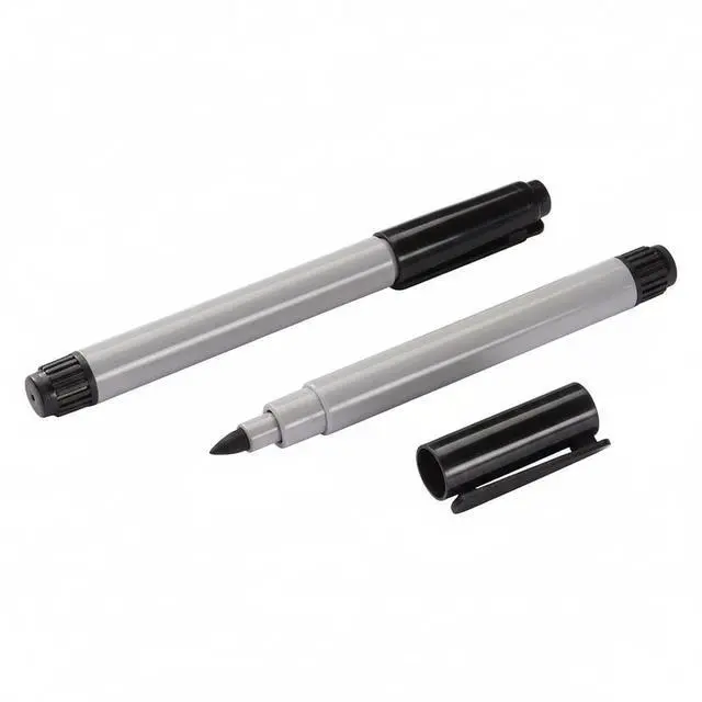 Alt view image 2 of 7 - Permanent Freezer Marker Set of 2 Waterproof Fast-Drying Black Fine Bullet Tip Ink Pens for Food Labeling, Fridge & Freezer Storage, Lab & Kitchen Use, & General Organization