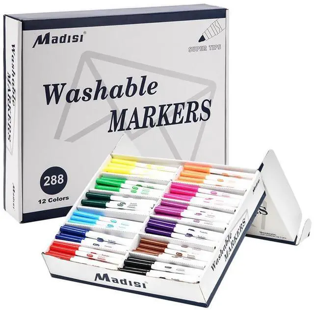Main image of Washable Markers, Super Tips Markers, Assorted Colors, Classroom Bulk Pack, 288 Count
