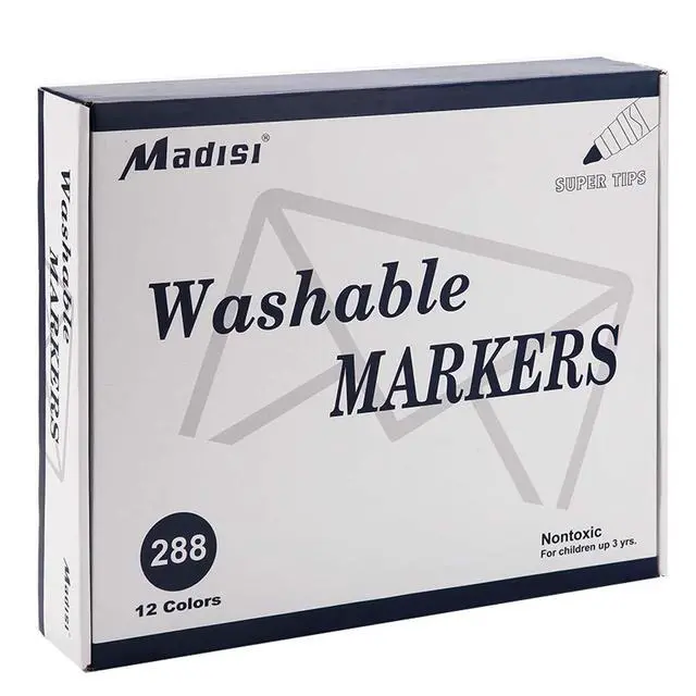 Alt view image 7 of 7 - Washable Markers, Super Tips Markers, Assorted Colors, Classroom Bulk Pack, 288 Count