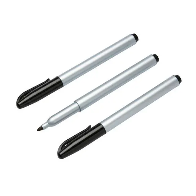 Alt view image 2 of 7 - Permanent Freezer Marker Set of 3 Waterproof Fast-Drying Black Ink Pens with Chisel Tip for Food Labeling, Fridge & Freezer Storage, Kitchen & Lab Use & General Organization.