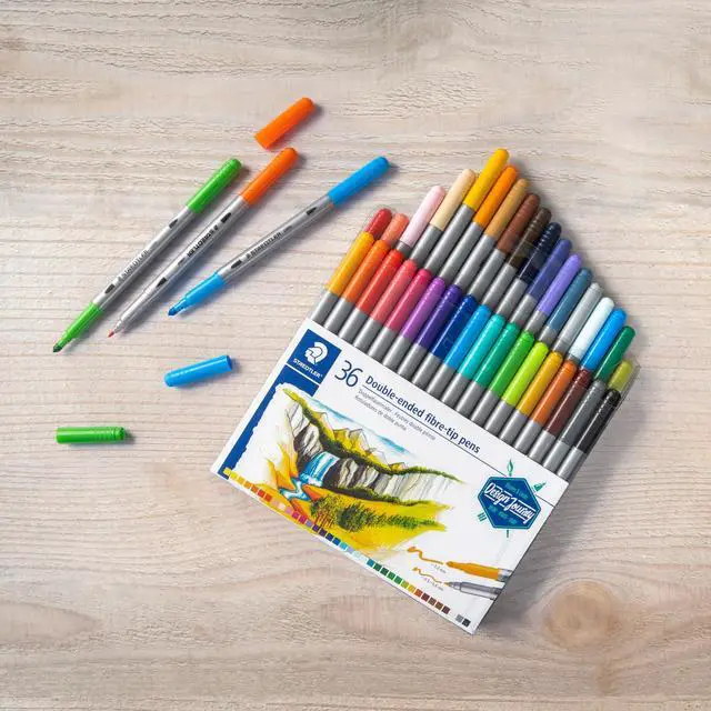 Alt view image 2 of 7 - Double Ended Markers, Assorted Bullet Tips, Assorted Colors, 36/Pack