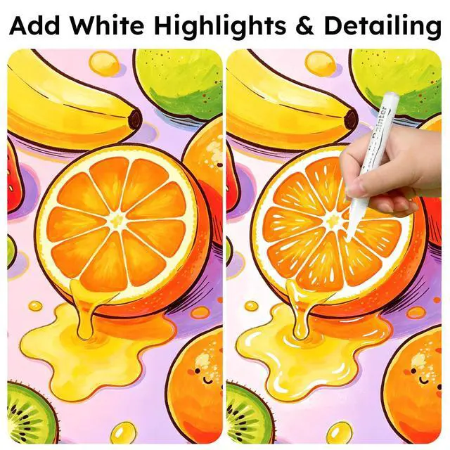 Alt view image 2 of 7 - White Acrylic Paint Markers, 8 Pack Acrylic White Paint Pen Sets for Rock Painting, Wood, Stone, Glass, Ceramic, Paper, Drawing, Art Projects, DIY Crafts, Water-Based ink, 2-3mm Medium Tip