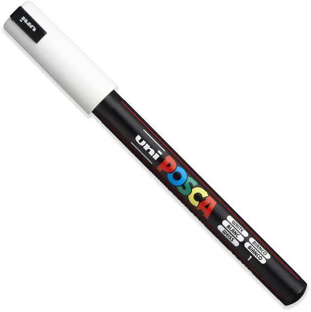 Alt view image 2 of 7 - Ultra Fine to Fine Paint Marker Pens Set - PC-1MR, PC-1M, PC-3M - White Ink - Pack of 3