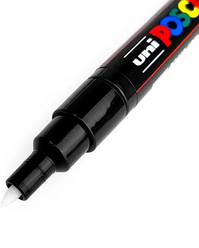 Alt view image 5 of 7 - Ultra Fine to Fine Paint Marker Pens Set - PC-1MR, PC-1M, PC-3M - White Ink - Pack of 3