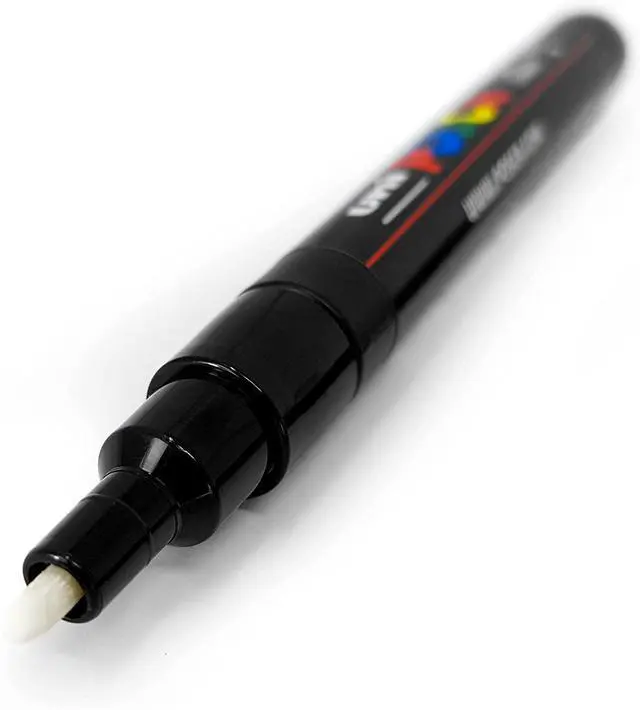 Alt view image 7 of 7 - Ultra Fine to Fine Paint Marker Pens Set - PC-1MR, PC-1M, PC-3M - White Ink - Pack of 3