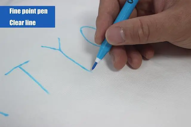 Alt view image 3 of 4 - Washable Fabric Markers for Sewing,5 Pack,Blue,Erasable Sewing Markers for Fabric,Water Soluble Embroidery Pen,Fabric Marking Pen,Fabric Marking Pens for Quilting,Sewing Supplies and Accessories