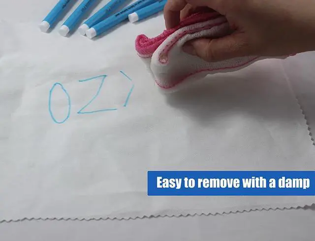Alt view image 4 of 4 - Washable Fabric Markers for Sewing,5 Pack,Blue,Erasable Sewing Markers for Fabric,Water Soluble Embroidery Pen,Fabric Marking Pen,Fabric Marking Pens for Quilting,Sewing Supplies and Accessories