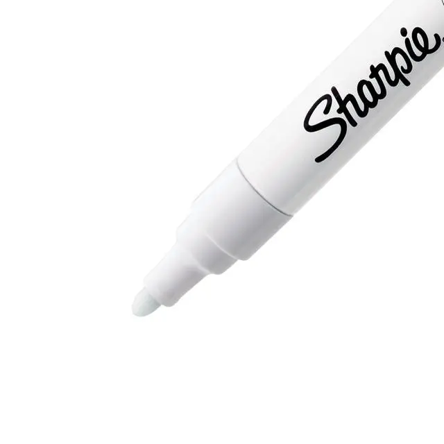 Alt view image 4 of 6 - Oil-Based Paint Markers, Medium Point, White, 2 Count - Great for Rock Painting, Posters, Arts & Crafts, Window Art