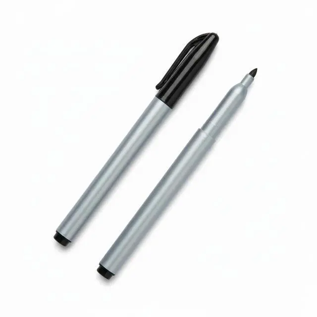 Alt view image 2 of 7 - Permanent Freezer Marker Set of 2 Waterproof Fast-Drying Black Ink Pens with Chisel Tip for Food Labeling, Fridge & Freezer Storage, Kitchen & Lab Use & General Organization.