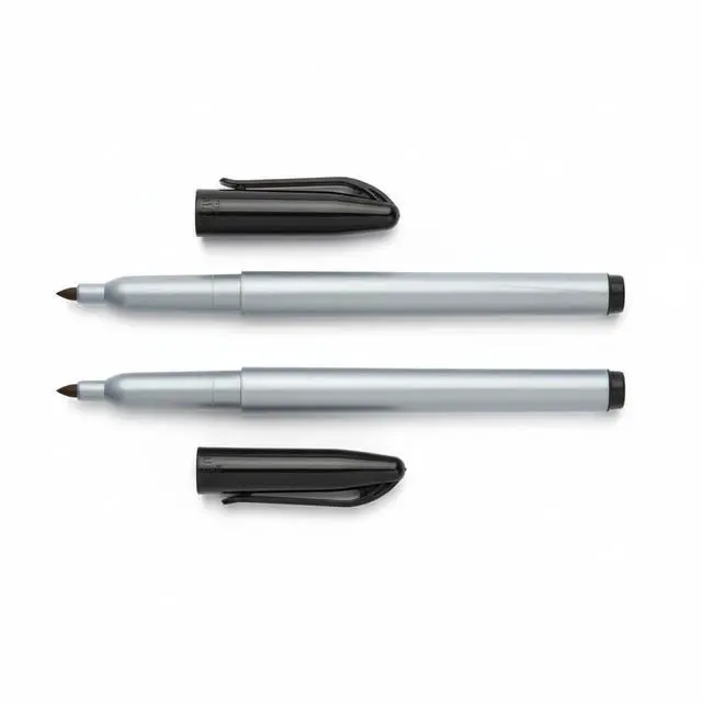 Alt view image 3 of 7 - Permanent Freezer Marker Set of 2 Waterproof Fast-Drying Black Ink Pens with Chisel Tip for Food Labeling, Fridge & Freezer Storage, Kitchen & Lab Use & General Organization.
