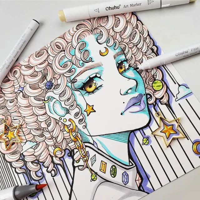Alt view image 5 of 7 - Fineliner Pens Micro Drawing Pens: 8-size Tips (Ultra-fine, Fine & Brush) Waterproof Pigment Black Ink for Illustration Drawing Journaling Sketching for Artist Beginners
