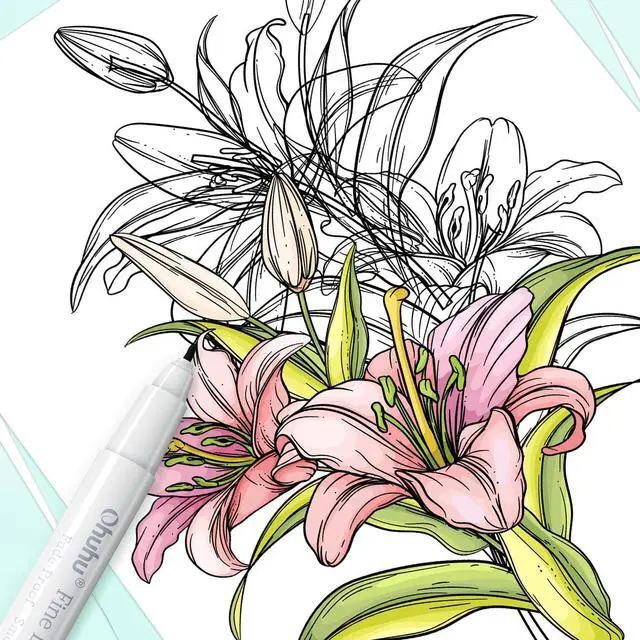 Alt view image 7 of 7 - Fineliner Pens Micro Drawing Pens: 8-size Tips (Ultra-fine, Fine & Brush) Waterproof Pigment Black Ink for Illustration Drawing Journaling Sketching for Artist Beginners