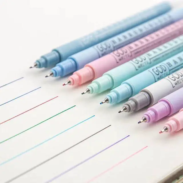 Alt view image 2 of 7 - Colored Fineliner Pens, 0.38mm Fine Tip Pens, 8 Colors Fine Point Pen, Bible Journaling Planner Micro Pen Set for Writing, Drawing, Note Taking, Bullet Journaling