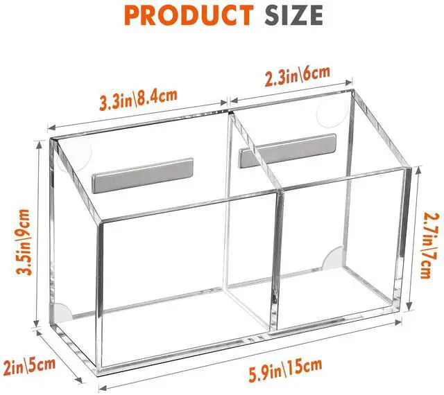 Alt view image 7 of 7 - Magnetic Dry Erase Marker Holder for Whiteboard,Non-slip Acrylic Magnet Pen Holder for Fridge Refrigerator,Locker Organizer for Work,Locker Accessories,Pencil Cup for Desk,Marker Organizer