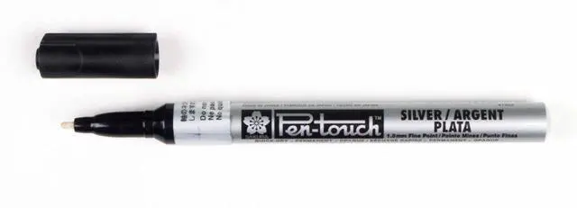 Main image of Pen Touch Paint Marker, Silver 1.0mm Fine #41302-art Craft Pen Maker, Sold individually