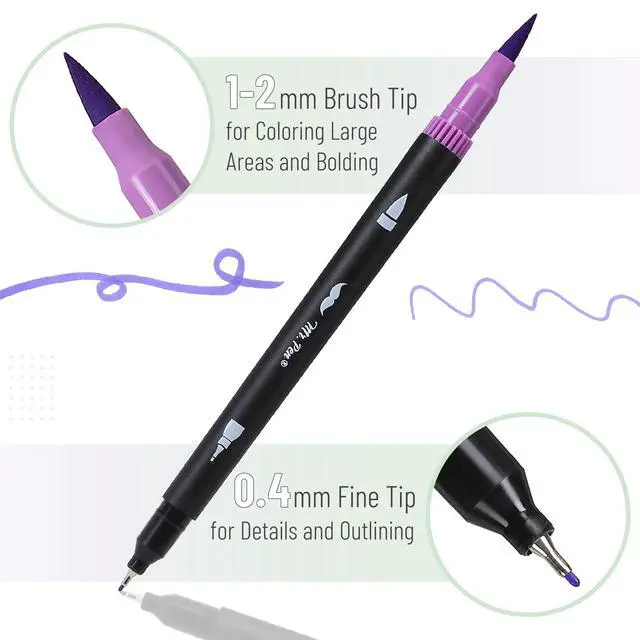 Alt view image 3 of 7 - Dual Tip Brush Pens, 24 pcs, Assorted Color