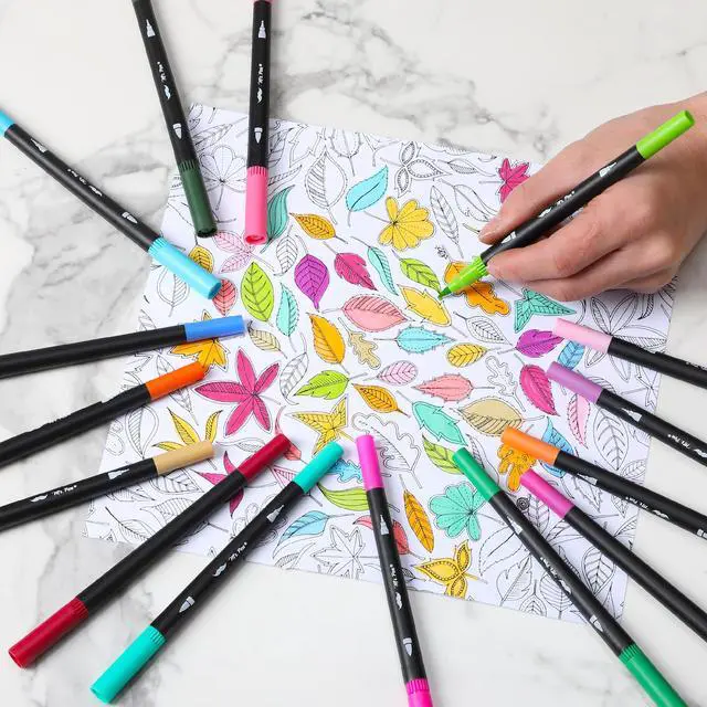 Alt view image 6 of 7 - Dual Tip Brush Pens, 24 pcs, Assorted Color