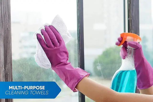 Alt view image 3 of 7 - 100% Cotton Terry Towels Cleaning Cloths Pack of 100 (12 x 12 Inches) White Cotton Terry Cloth Bar Rags White Bar Towels, Multipurpose High Absorbent Terry Towels for Cleaning Auto Detailing Painting