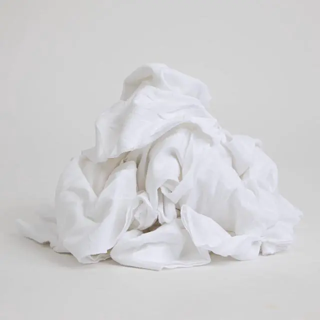 Alt view image 7 of 7 - Premium T-Shirt Rags Bulk, 5 lb Bag, Cotton Cleaning Towels, Low Lint Knit Wiping Cloths for Paint, Stain, Grease, Shop and Auto Use, Quick Dry Machine Washable, White