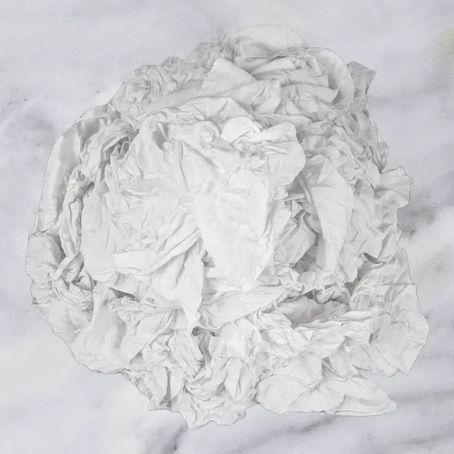 Alt view image 4 of 7 - Recycled White T-Shirt Cleaning Rags (10 lbs. Bag) Shop Rags Bulk for Oil, Stain, Grease, Paint, and Auto Cleaning, Multipurpose
