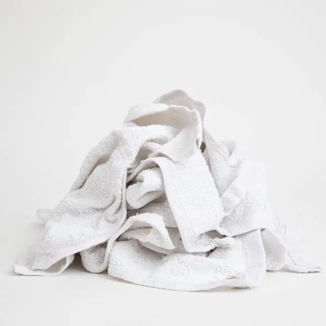 Alt view image 7 of 7 - W11 Terry Cloth Towels for Cleaning - Soft Cotton Blend Washable Multi-Purpose Bar Mop, Absorbent & Quick Dry, Bag of Rags for Kitchen, Auto Shop, and Garage, 5 lb, White