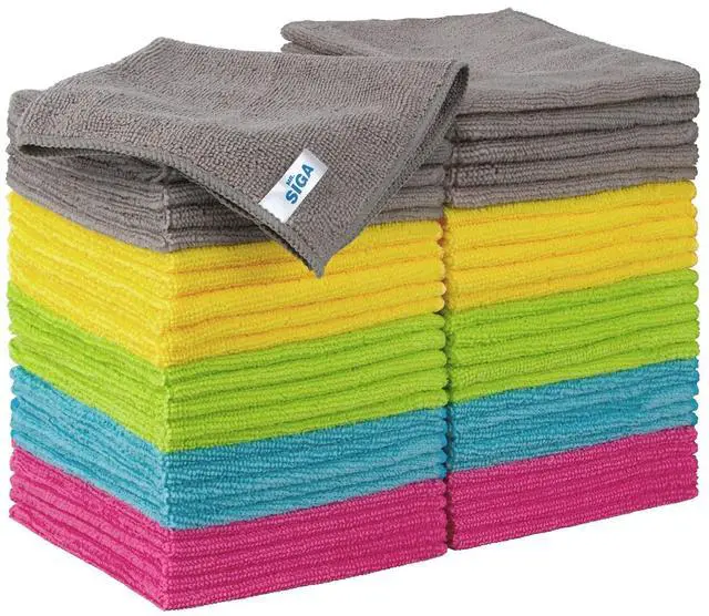 Main image of Microfiber Cleaning Cloth, All-Purpose Cleaning Towels, Pack of 50, Size 11.8 x 11.8 in