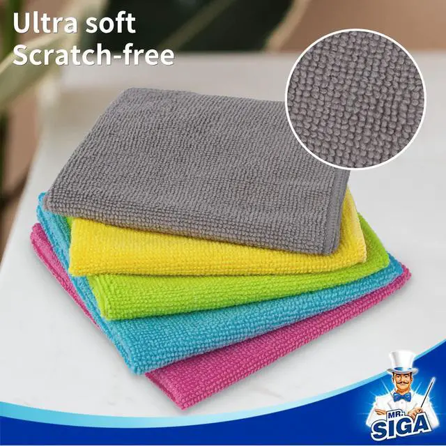 Alt view image 7 of 7 - Microfiber Cleaning Cloth, All-Purpose Cleaning Towels, Pack of 50, Size 11.8 x 11.8 in