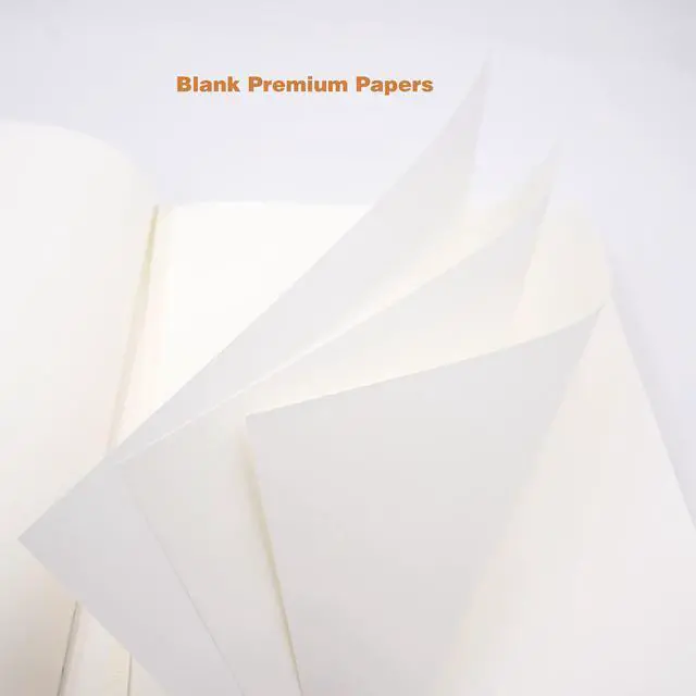 Alt view image 7 of 7 - Large Thick Journal Notebook, Blank Papers, A4 8.4x11.4 inches, 416 Pages, Soft Faux Leather Cover Sketchbook for Writing Drawing (Black, Plain)