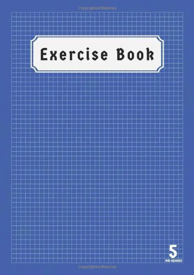 Main image of 5mm Squared Exercise Book: A4 Size 100 Pages For Class Records & Lesson , Science , ( Mathematics ) Maths Notebook Squared 5mm | Back to School Notebooks A4 | Blue Cover