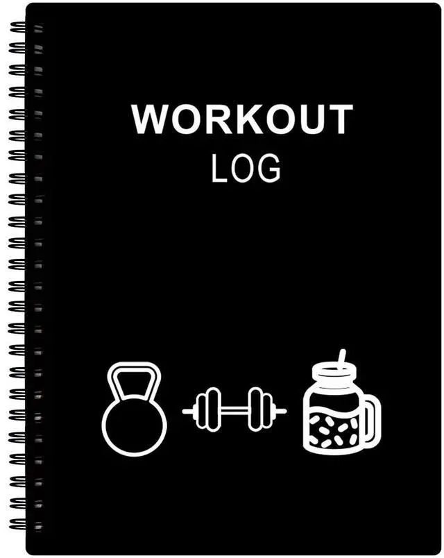 Main image of Workout Log for Women & Men - A5 Fitness Planner/Journal to Track Weight Loss, Workout Journal for GYM, Bodybuilding Progress - Daily Health & Wellness Tracker, Black