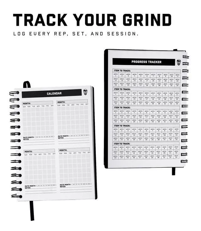 Alt view image 4 of 7 - Workout Journal For Men & Women Fitness Journal To Track Weight Loss, Muscle Gain, Gym Exercise & Bodybuilding Progress Fitness Planner Log Book With Calendar To Achieve Wellness Goals