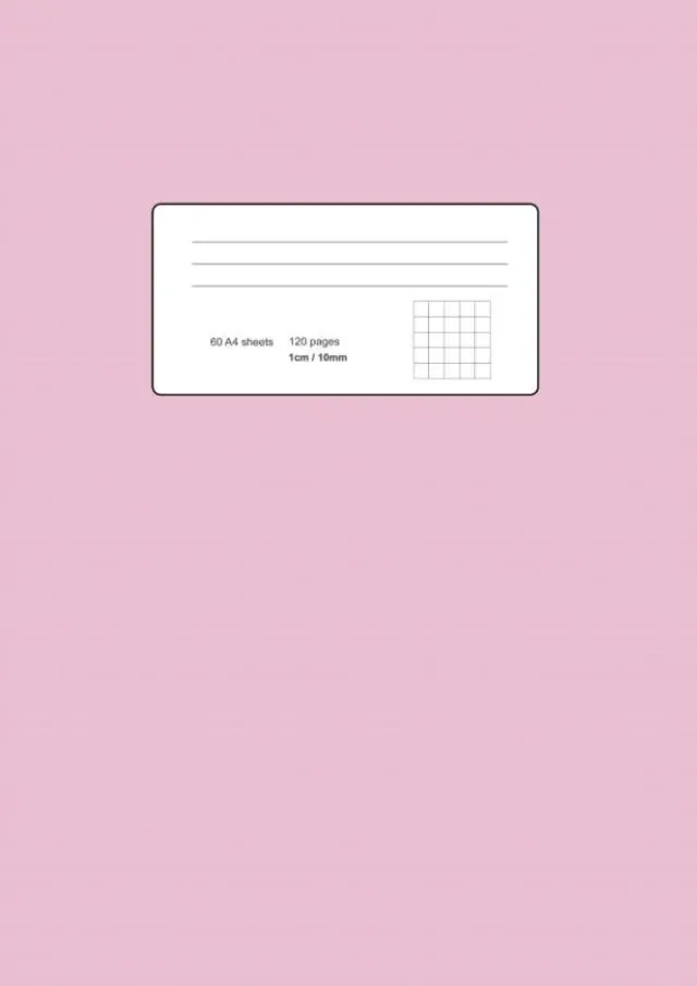 Main image of Grid Paper Notebook A4: 10mm Graph Paper A4 School Exercise Book - 1 cm sized squares (Pink)