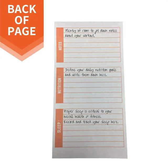 Alt view image 5 of 7 - Fitness & Workout Notebook - Fitness Journal, Workout Log, Exercise & Weight Training Notebook Planner, Fitness Tracker Log for Bodybuilding 4 x 8 Inches, 140 Pages, 70 Sheets (Pack of 3)
