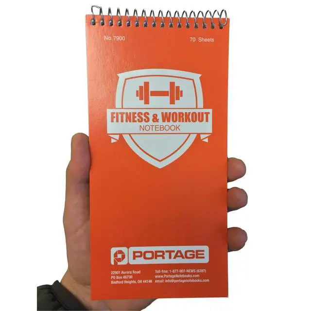 Alt view image 6 of 7 - Fitness & Workout Notebook - Fitness Journal, Workout Log, Exercise & Weight Training Notebook Planner, Fitness Tracker Log for Bodybuilding 4 x 8 Inches, 140 Pages, 70 Sheets (Pack of 3)