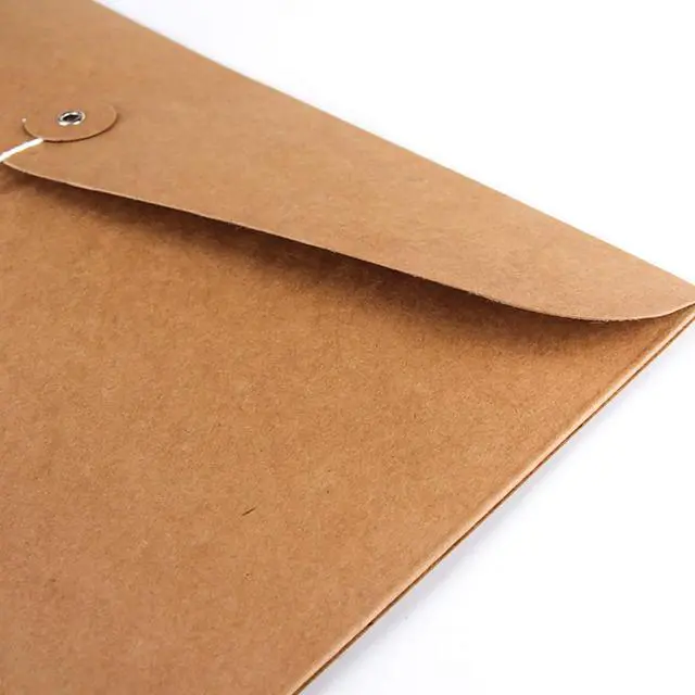 Alt view image 5 of 7 - Kraft String Envelope File Folder Project Pockets File Jacket Document Organizer Flat-No Expansion A4 Letter Size (Kraft Brown, Pack of 5)