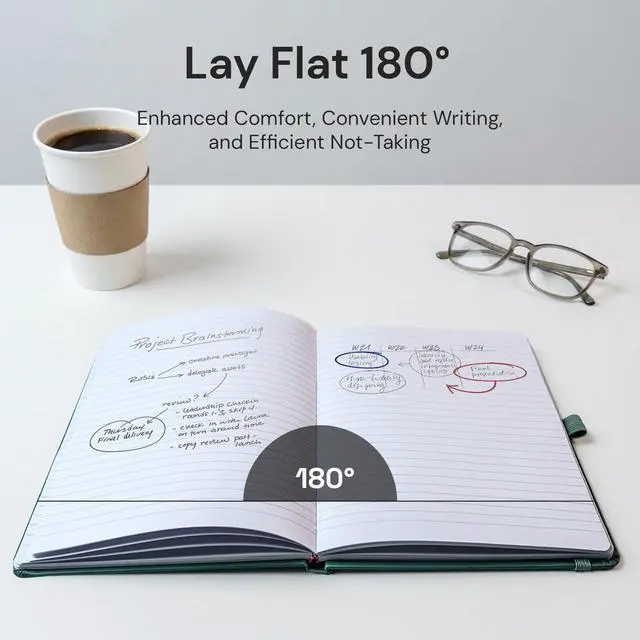Alt view image 4 of 5 - A4 Lined Journal Notebook, 8mm Ruled Notepad, Journaling for Writing, Work, School, Travel and Note Taking, Hardcover 160 Pages (80 Sheets) 8.27 x 11.6 inches (Blue)