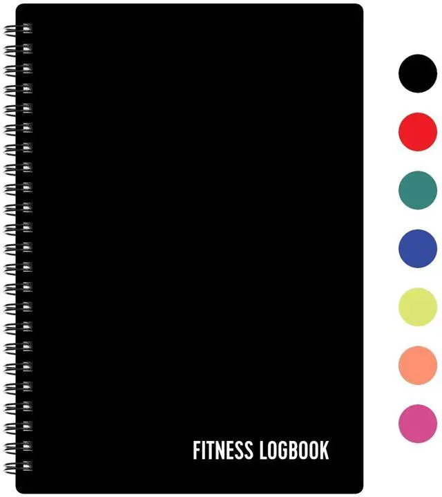 Main image of A5 Undated Workout Journal For Men & Women - Plastic Cover & Thick Paper - Planner Log Book To Track Weight Loss, Muscle Gain, Gym Exercise, Bodybuilding Progress