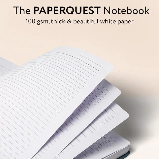 Alt view image 4 of 6 - A4 Hardback Notebook, Vegan Leather Journal Lined, 310 Pages, 100GSM Thick Paper, Lay flat Notebook for Women, Men, Writing, Office, Work, Study, College Ruled Notebook with Pocket,