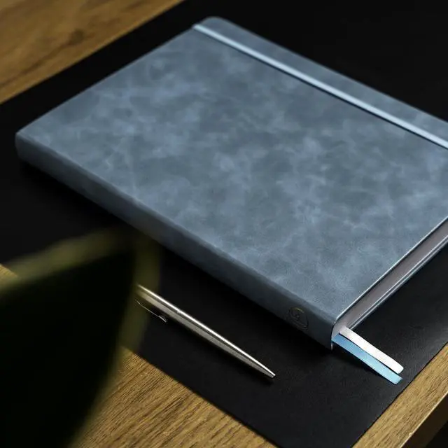 Alt view image 5 of 6 - A4 Hardback Notebook, Vegan Leather Journal Lined, 310 Pages, 100GSM Thick Paper, Lay flat Notebook for Women, Men, Writing, Office, Work, Study, College Ruled Notebook with Pocket,