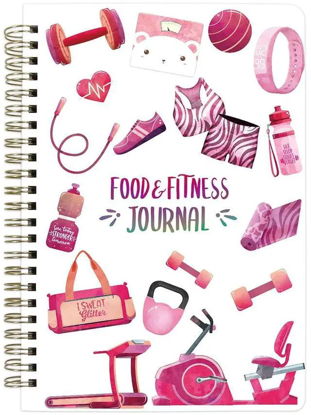 Main image of Food Fitness Workout Journal Weight Loss Nutrition Wellness Calorie Counter Log Diary Notebook Meal Planner Diet Exercise Training Health Tracker 6.1" x 8.5"