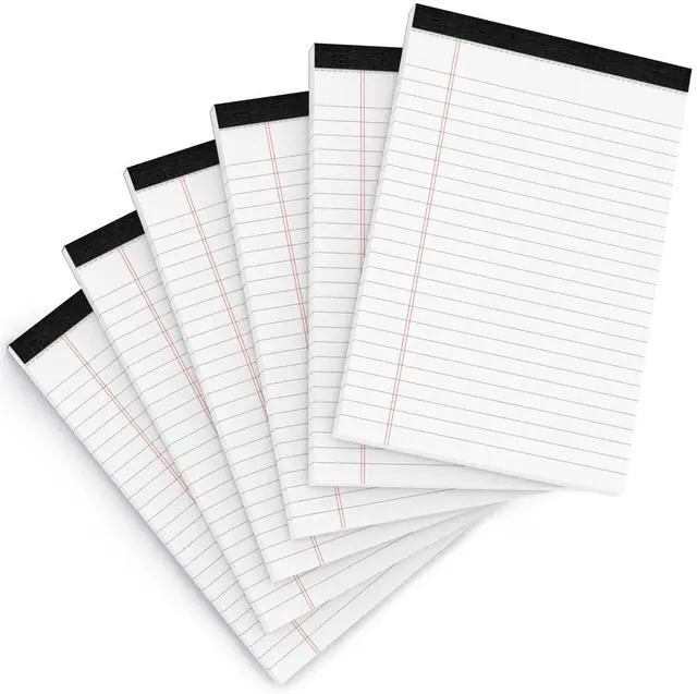 Main image of Legal Pads 5x8 Inch Writing Pads for Office Note Pads 5x8 for Work, 6 Pack | 5x8 Legal Pad To Do List Notepad 5x8 , 30 Sheets Notebook Writing Pad 5 x 8 Notepads for Grocery List Shopping List