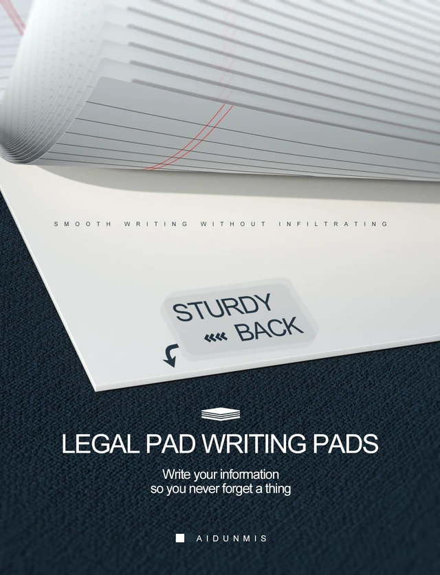 Alt view image 5 of 7 - White Legal Pads 5x8 Small Note Pads 5x8 College Ruled Paper Tablets 15 Pcs 15 Pack Writing Pads 5x8 Paper Pads Note Pads 5x8 Notebook Paper Lined Writing Pad Small Legal Pad 5 x 8 White 30 Sheets/Pad