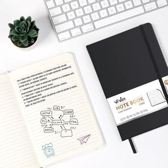 Alt view image 6 of 7 - Lined Journal Notebooks,3 Pack,192 Pages,Medium 5.5 x 8.3 inch,College Ruled,A5 Hardcover Notebooks,Journaling Notebooks for Professional Office Work,Writing, School