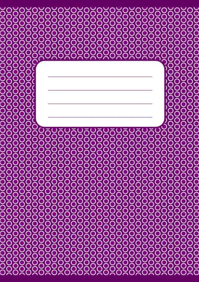 Main image of A4 Half Blank Half Lined Exercise Book: Double Notebook A4 Size 20mm Lines Top Plain Bottom Lined White Paper 90 gsm | Big 150 Pages | Draw and Write ... Woman to School Office | Purple Dots Cover