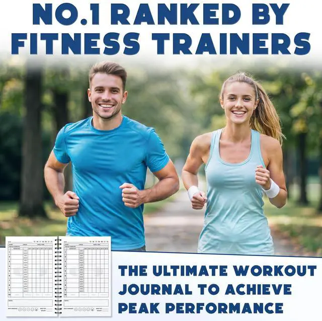 Alt view image 3 of 7 - Planner for Daily Fitness Tracking & Goals Setting - A5 Size, 6 x 8, Azure Blue - Improved Thicker Cover - Men & Women Personal Home & Gym Training Diary - Log Book - by Workout Log Gym