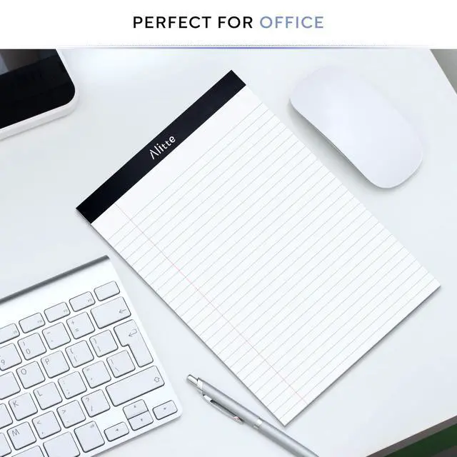 Alt view image 4 of 6 - Legal Notepads 8.5 x 11, Pack of 3 - Perforated Wide Ruled Writing Pad - Premium Thick Paper, No Ink Bleeding - Blank Legal Pads For Home, Office, School, Business - 50 Sheets Per Notebook