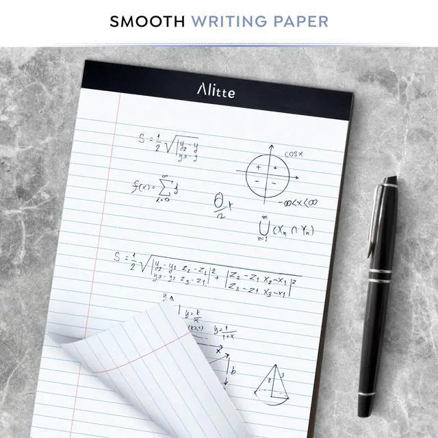 Alt view image 5 of 6 - Legal Notepads 8.5 x 11, Pack of 3 - Perforated Wide Ruled Writing Pad - Premium Thick Paper, No Ink Bleeding - Blank Legal Pads For Home, Office, School, Business - 50 Sheets Per Notebook